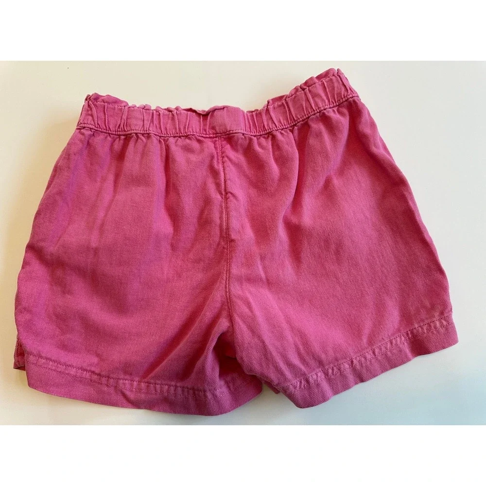 Cat & Jack Girls Pink‎ Paperbag Waist Shorts Elastic Waist Cotton Blend Size Med